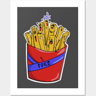 I love fries Posters and Art